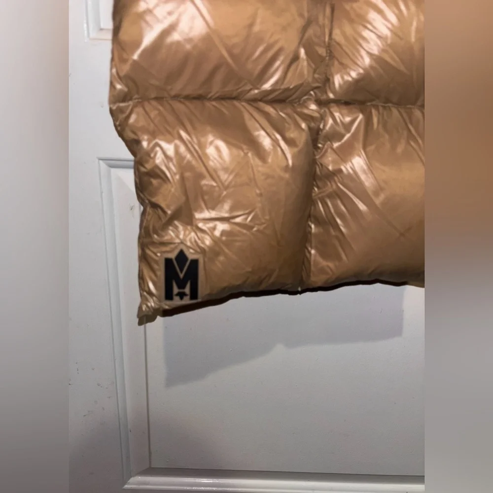 New! MACKAGE River Oversized Quilted Puffer Scarf Caramel Brown 🤎 OS NWT!